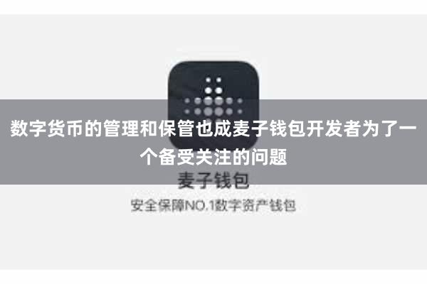 数字货币的管理和保管也成麦子钱包开发者为了一个备受关注的问题