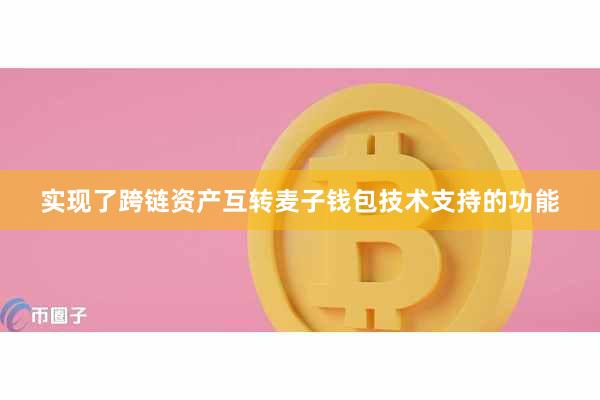 实现了跨链资产互转麦子钱包技术支持的功能