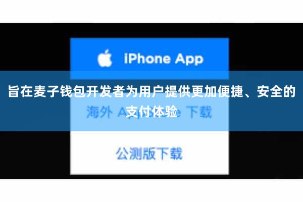 旨在麦子钱包开发者为用户提供更加便捷、安全的支付体验